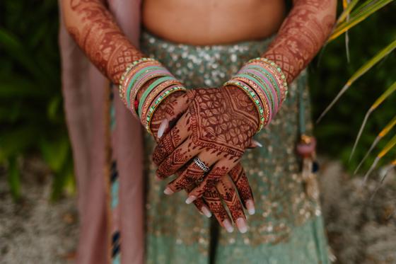 Finished bridal mehndi across both hands
